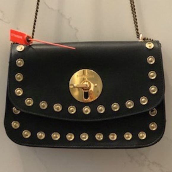 Limited Edition IMPECCABLE SeeBy Chloe Lois Black Leather Studded Chain Bag - Picture 3 of 16